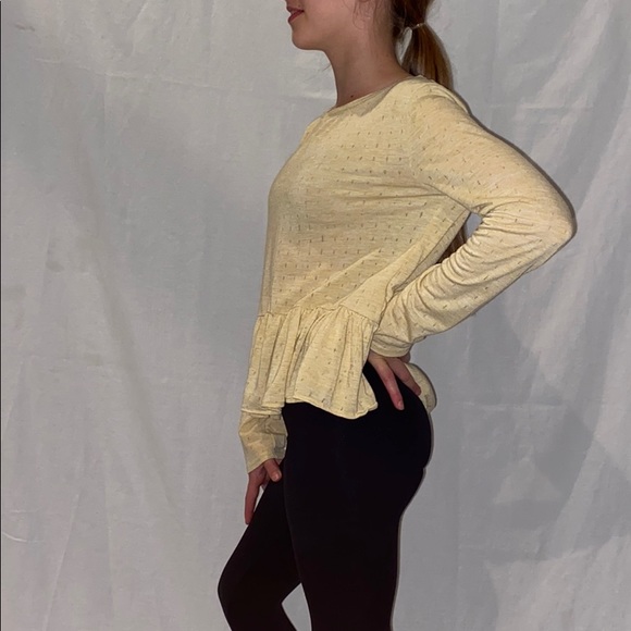 Light Yellow Ruffle Shirt - Picture 3 of 3